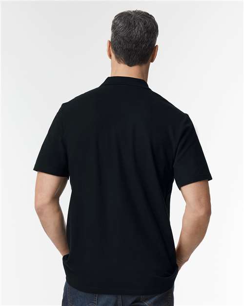 Gildan Unisex Softstyle® Pique Polo | Black - Back