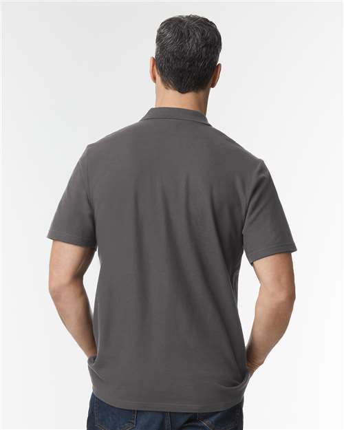 Gildan Unisex Softstyle® Pique Polo | Charcoal - Back
