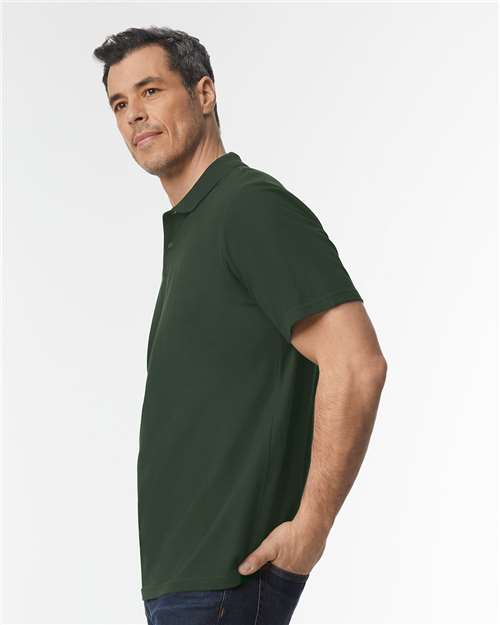 Gildan Unisex Softstyle® Pique Polo | Forest Green - Side