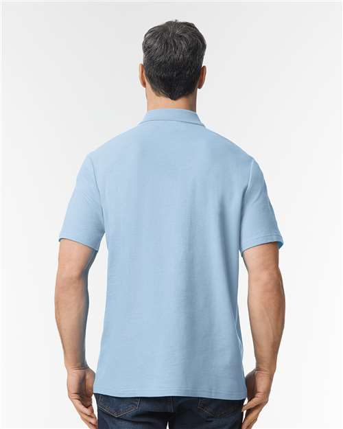 Gildan Unisex Softstyle® Pique Polo | Light Blue - Back