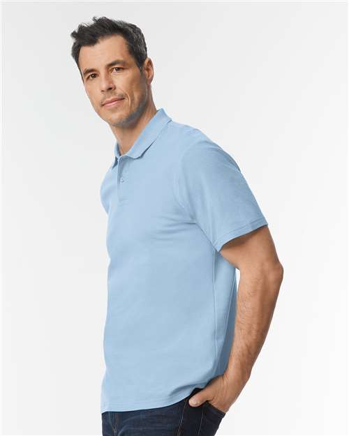 Gildan Unisex Softstyle® Pique Polo | Light Blue - Side