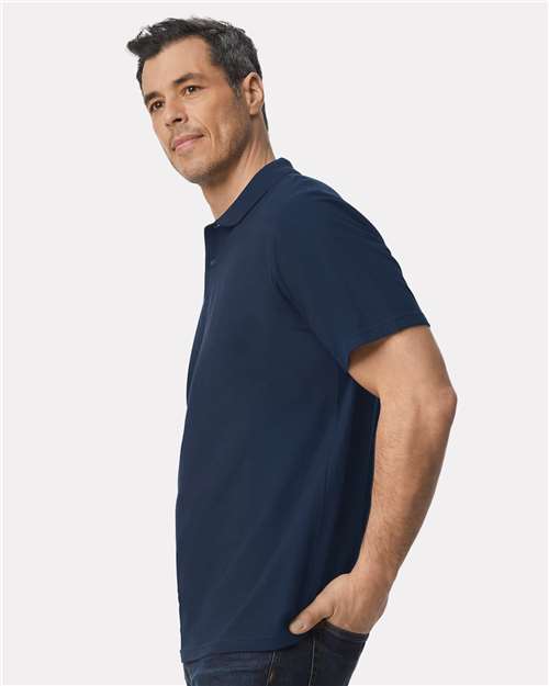 Gildan Unisex Softstyle® Pique Polo | Navy - Side