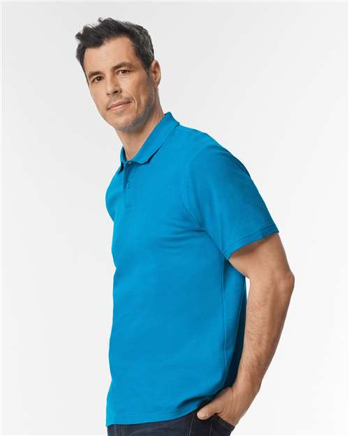 Gildan Unisex Softstyle® Pique Polo | Sapphire - Side