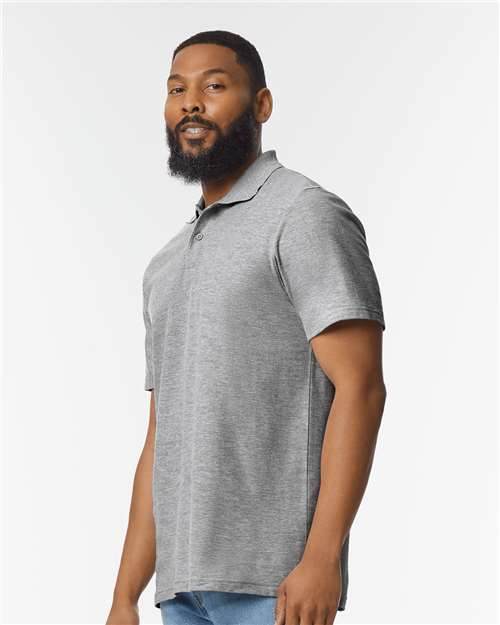 Gildan Unisex Softstyle® Pique Polo | Sport Grey - Side
