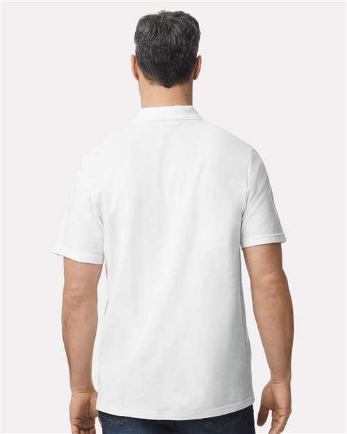 Gildan Unisex Softstyle® Pique Polo | White - Back