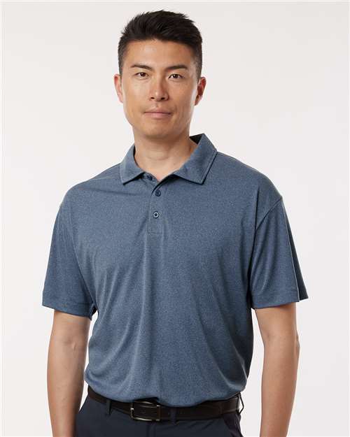AllPro Men's Pro-Lock Performance Polo | Heather Navy - Front