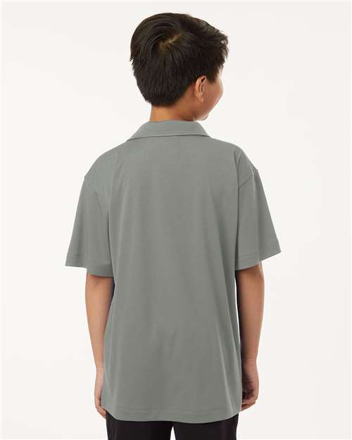 AllPro Youth Pro-Lock Performance Polo | Greystone - Back
