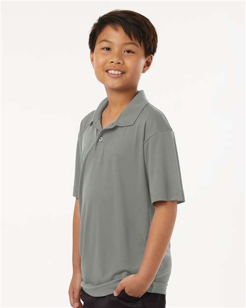 AllPro Youth Pro-Lock Performance Polo | Greystone - Side
