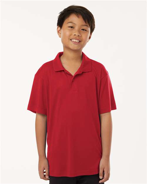 AllPro Youth Pro-Lock Performance Polo | Red - Front