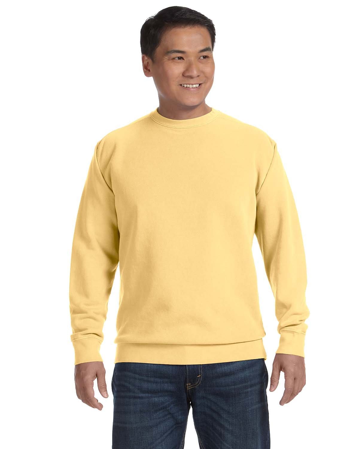 Comfort Colors Garment-Dyed Crewneck Sweatshirt 1566 | Butter - Front