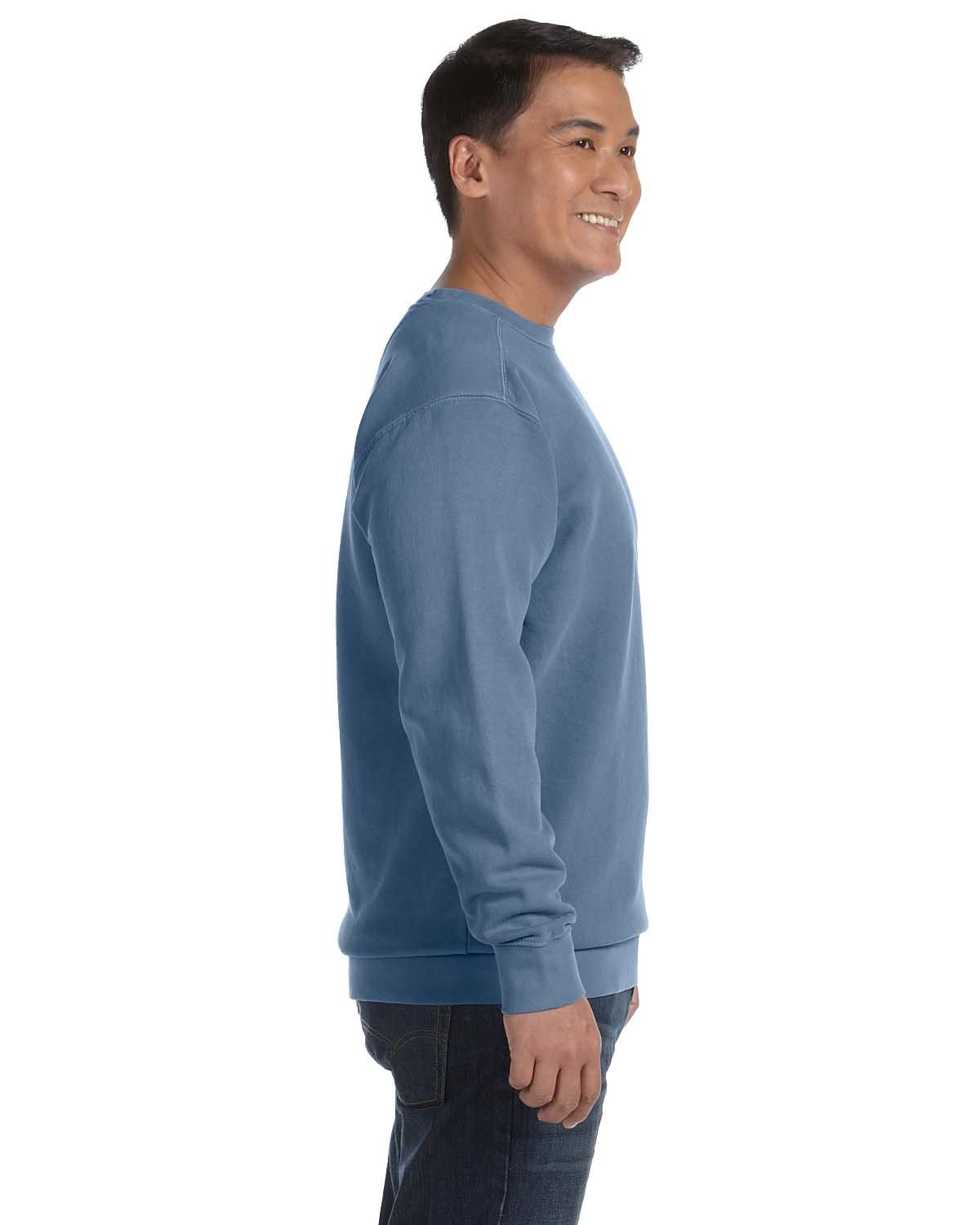 Comfort Colors Garment-Dyed Crewneck Sweatshirt 1566 | Blue Jean - Side