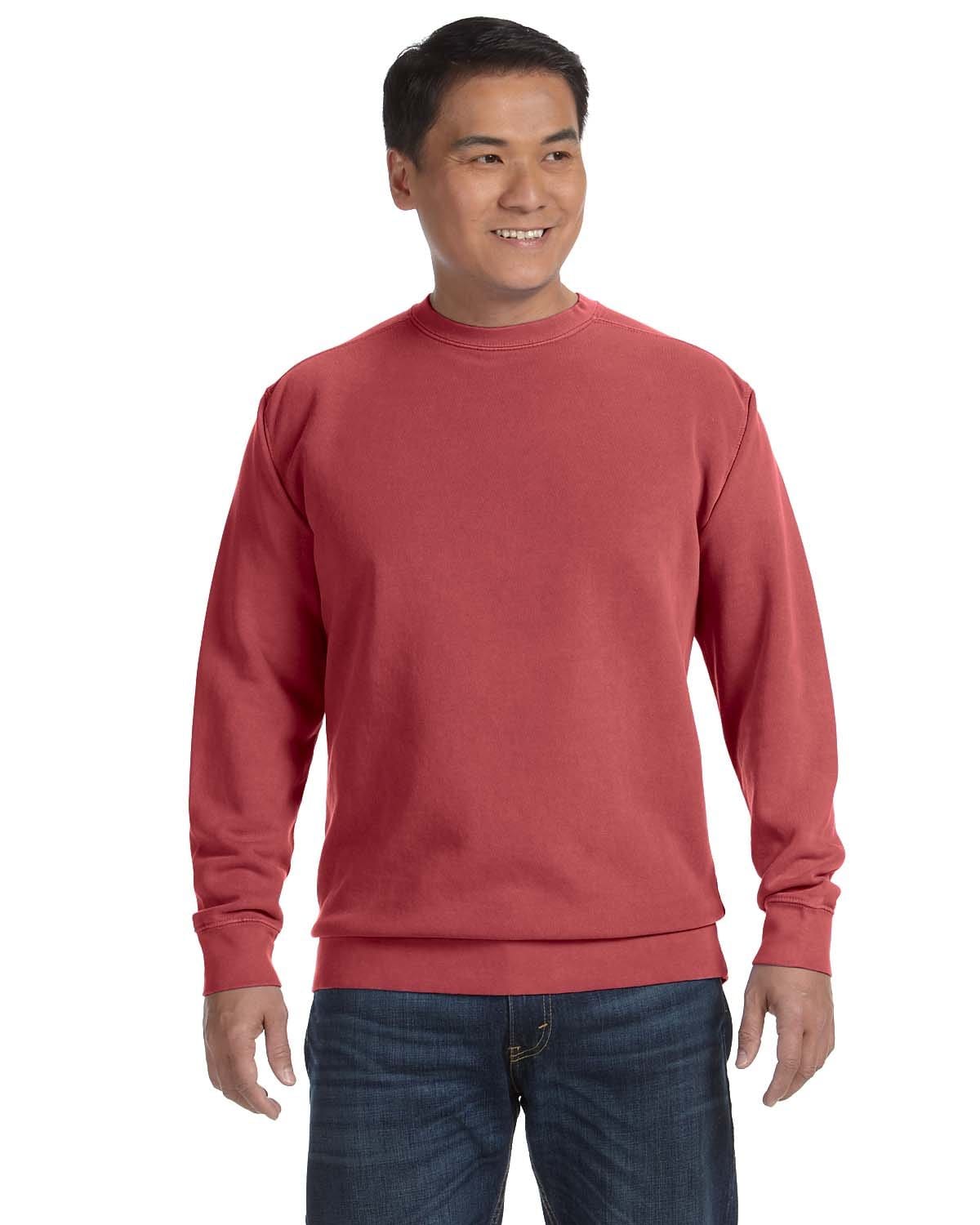 Comfort Colors Garment-Dyed Crewneck Sweatshirt 1566 | Crimson - Front