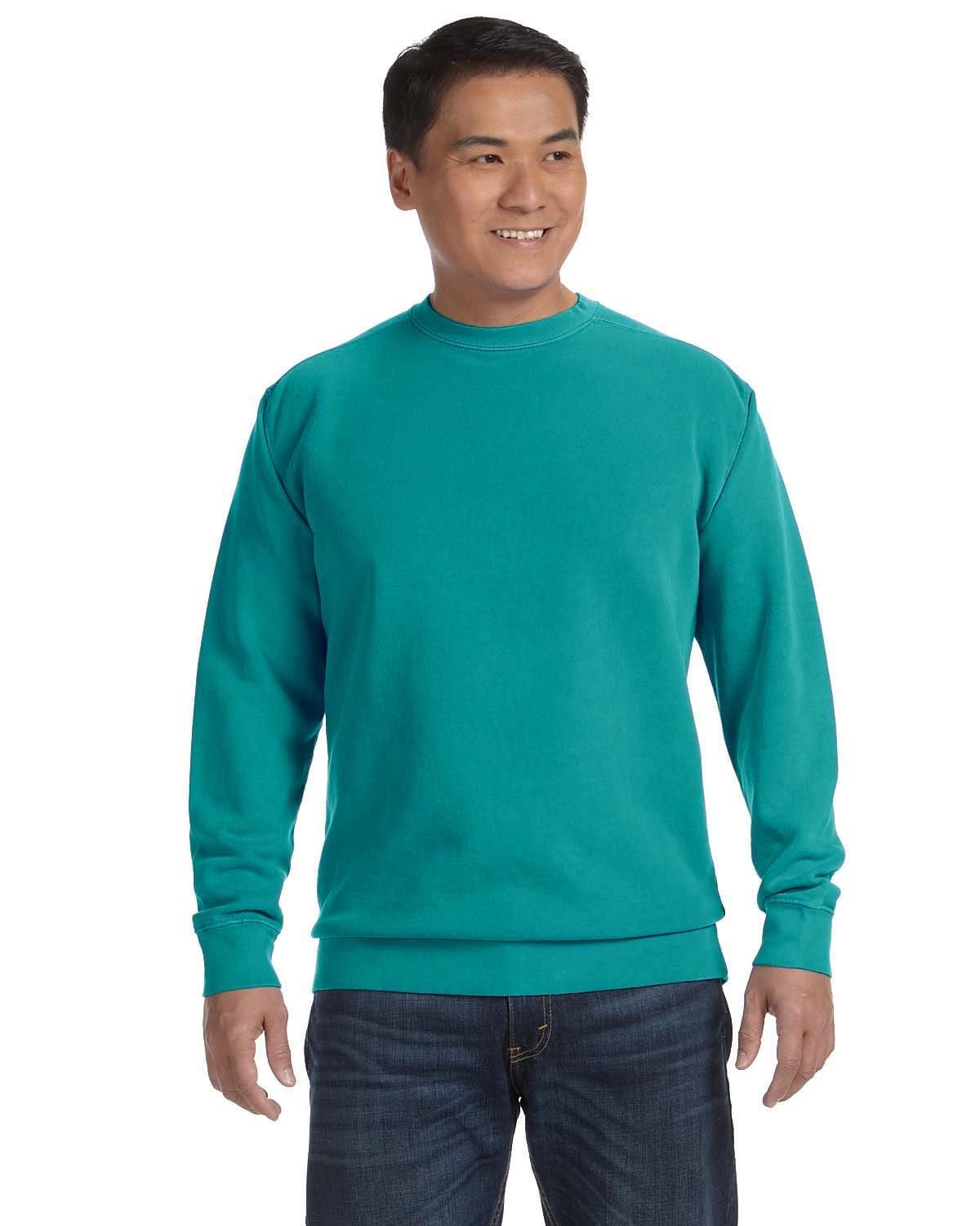 Comfort Colors Garment-Dyed Crewneck Sweatshirt 1566 | Seafoam - Front