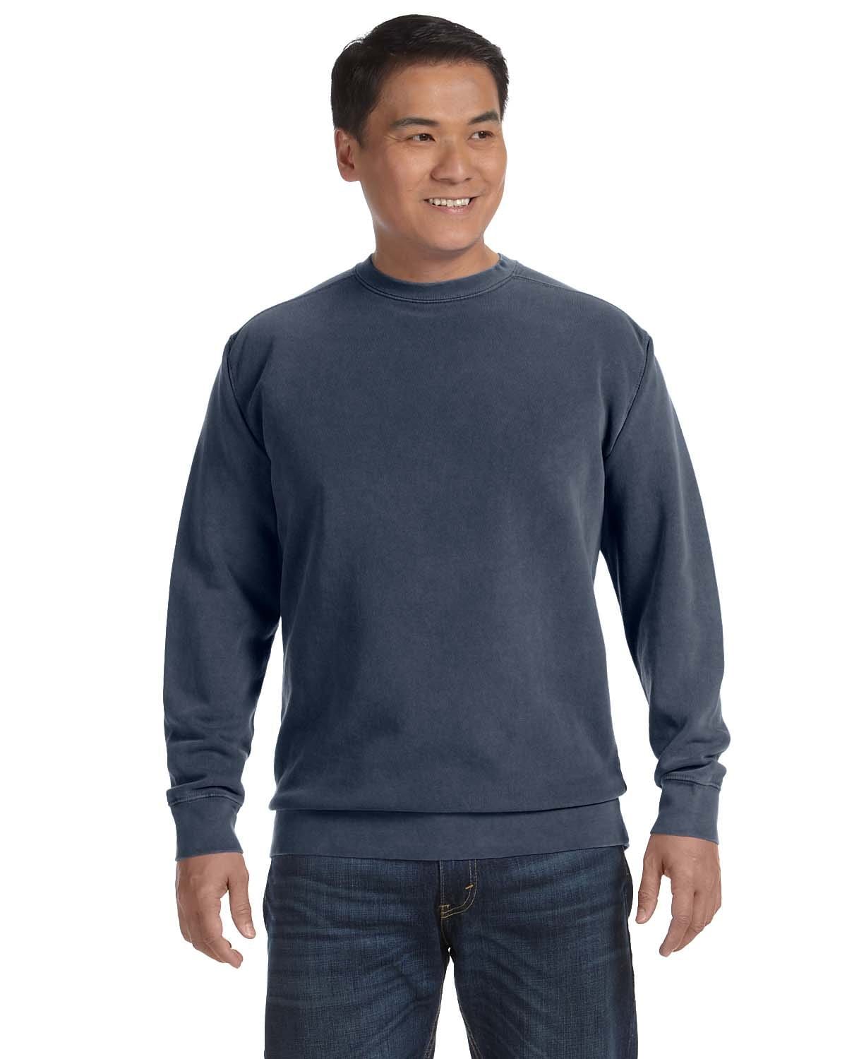 Comfort Colors Garment-Dyed Crewneck Sweatshirt 1566 | Denim - Front