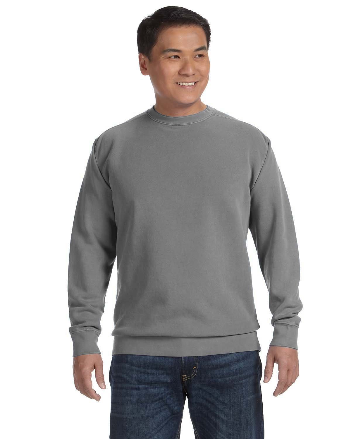 Comfort Colors Garment-Dyed Crewneck Sweatshirt 1566 | Grey - Front