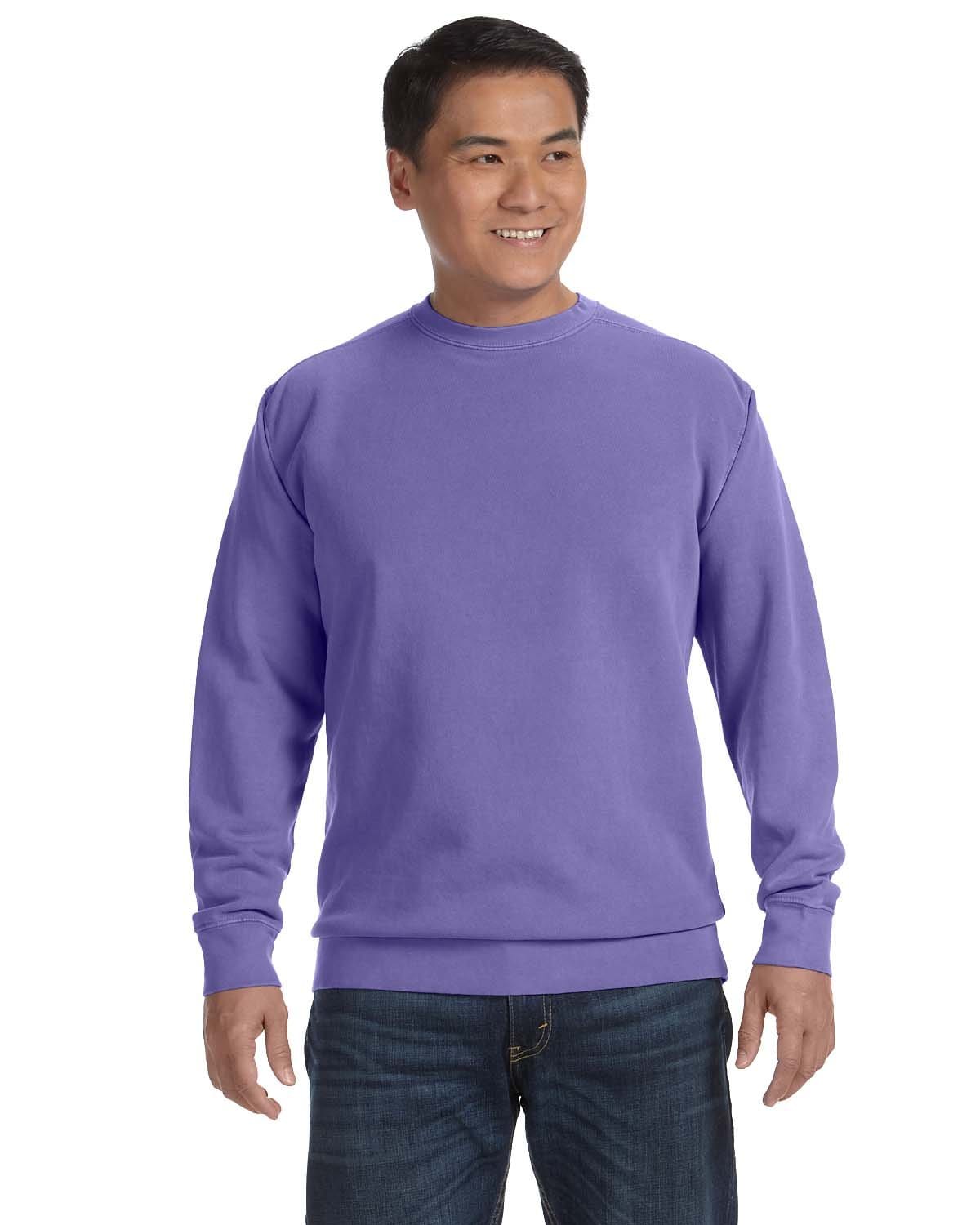 Comfort Colors Garment-Dyed Crewneck Sweatshirt 1566 | Violet - Front