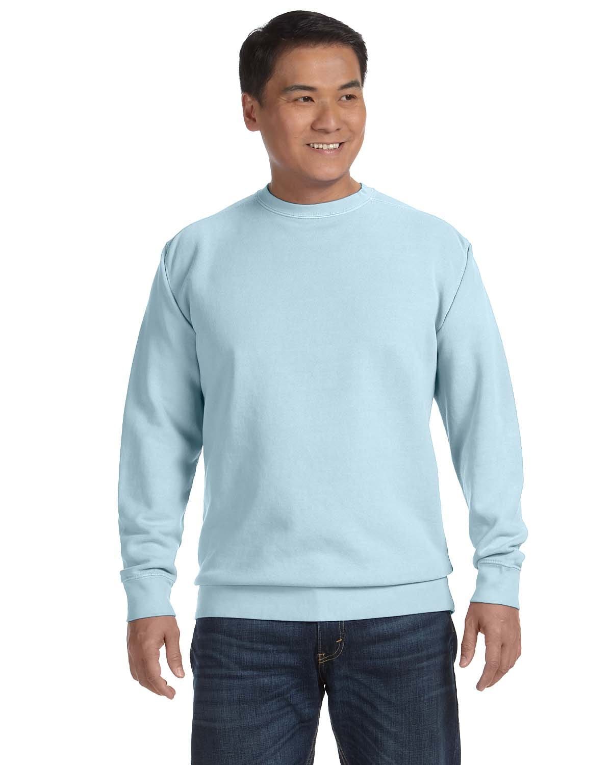 Comfort Colors Garment-Dyed Crewneck Sweatshirt 1566 | Chambray - Front