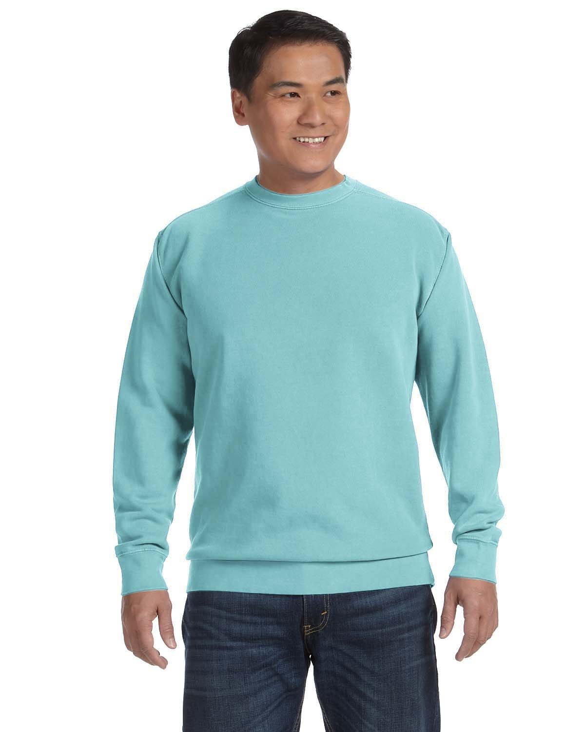 Comfort Colors Garment-Dyed Crewneck Sweatshirt 1566 | Chalky Mint - Front
