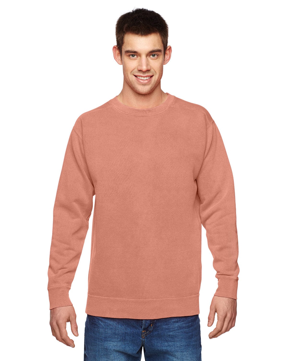 Comfort Colors Garment-Dyed Crewneck Sweatshirt 1566 | Terracota - Front