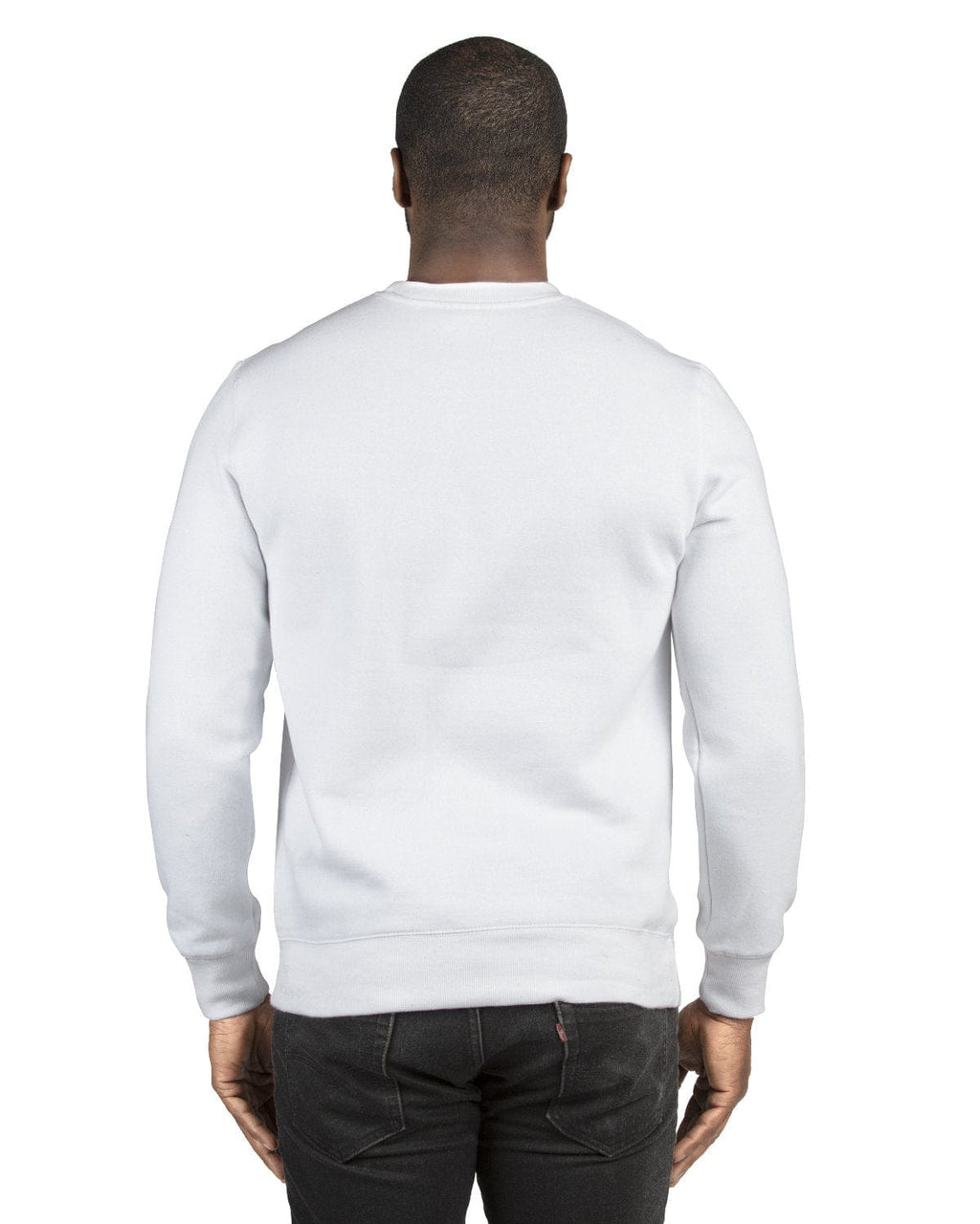 Threadfast Apparel Unisex Ultimate Crewneck Sweatshirt 320C | White - Back
