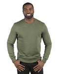 Threadfast Apparel Unisex Ultimate Crewneck Sweatshirt 320C | Army - Front