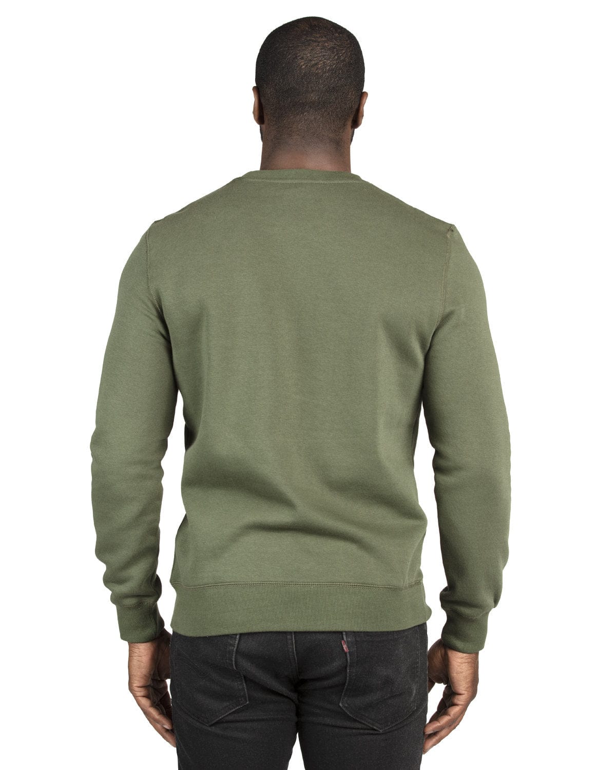 Threadfast Apparel Unisex Ultimate Crewneck Sweatshirt 320C | Army - Back