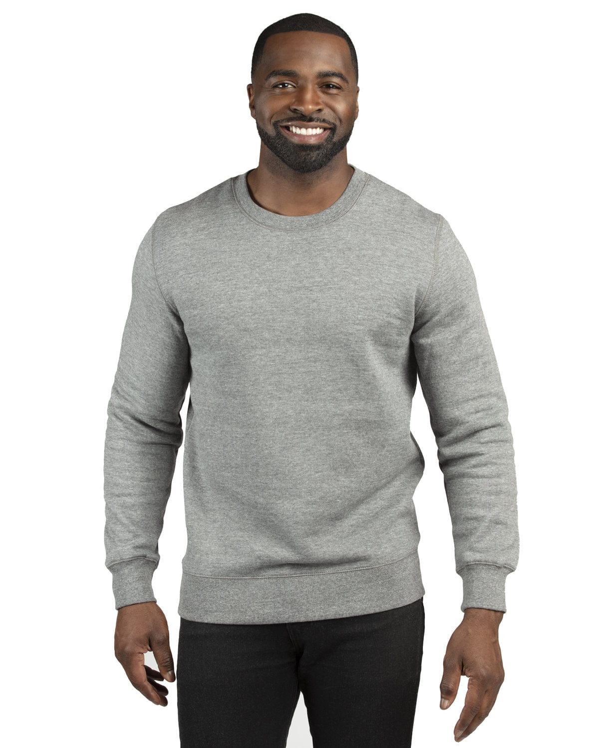 Threadfast Apparel Unisex Ultimate Crewneck Sweatshirt 320C | Heather Grey - Front