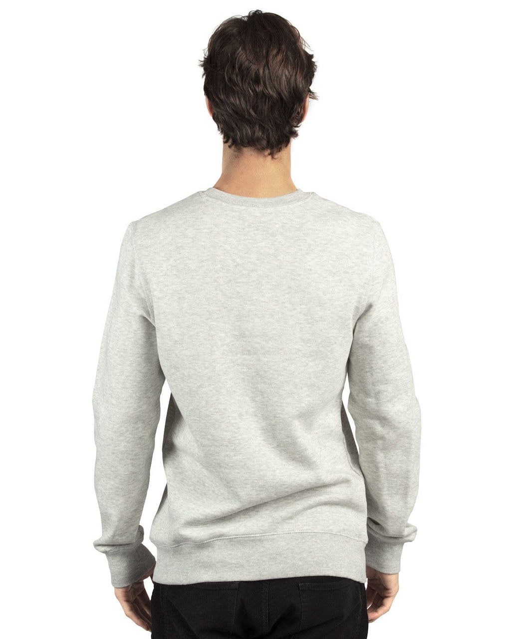 Threadfast Apparel Unisex Ultimate Crewneck Sweatshirt 320C | Oatmeal Heather - Back