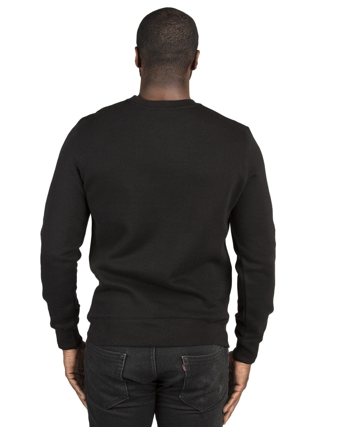 Threadfast Apparel Unisex Ultimate Crewneck Sweatshirt 320C | Black - Back