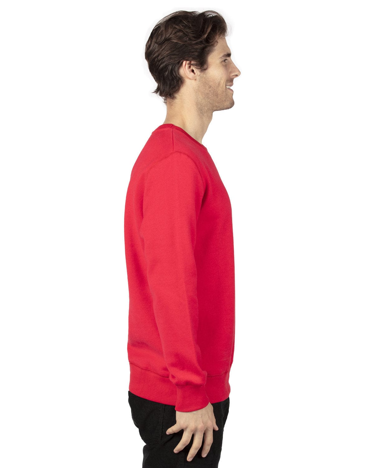 Threadfast Apparel Unisex Ultimate Crewneck Sweatshirt 320C | Red - Side