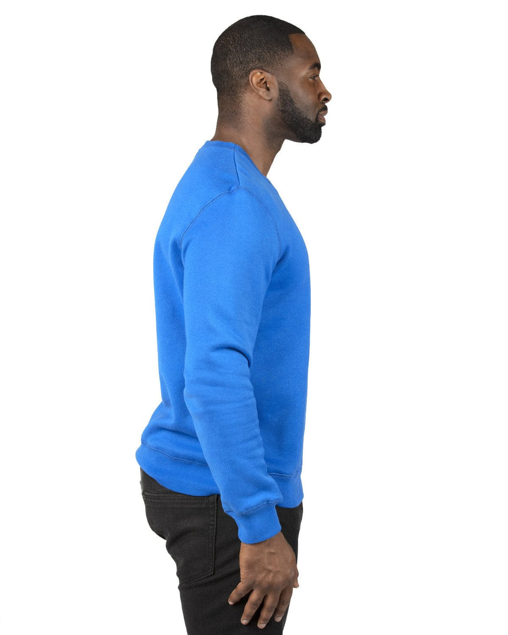 Threadfast Apparel Unisex Ultimate Crewneck Sweatshirt 320C | Royal - Side