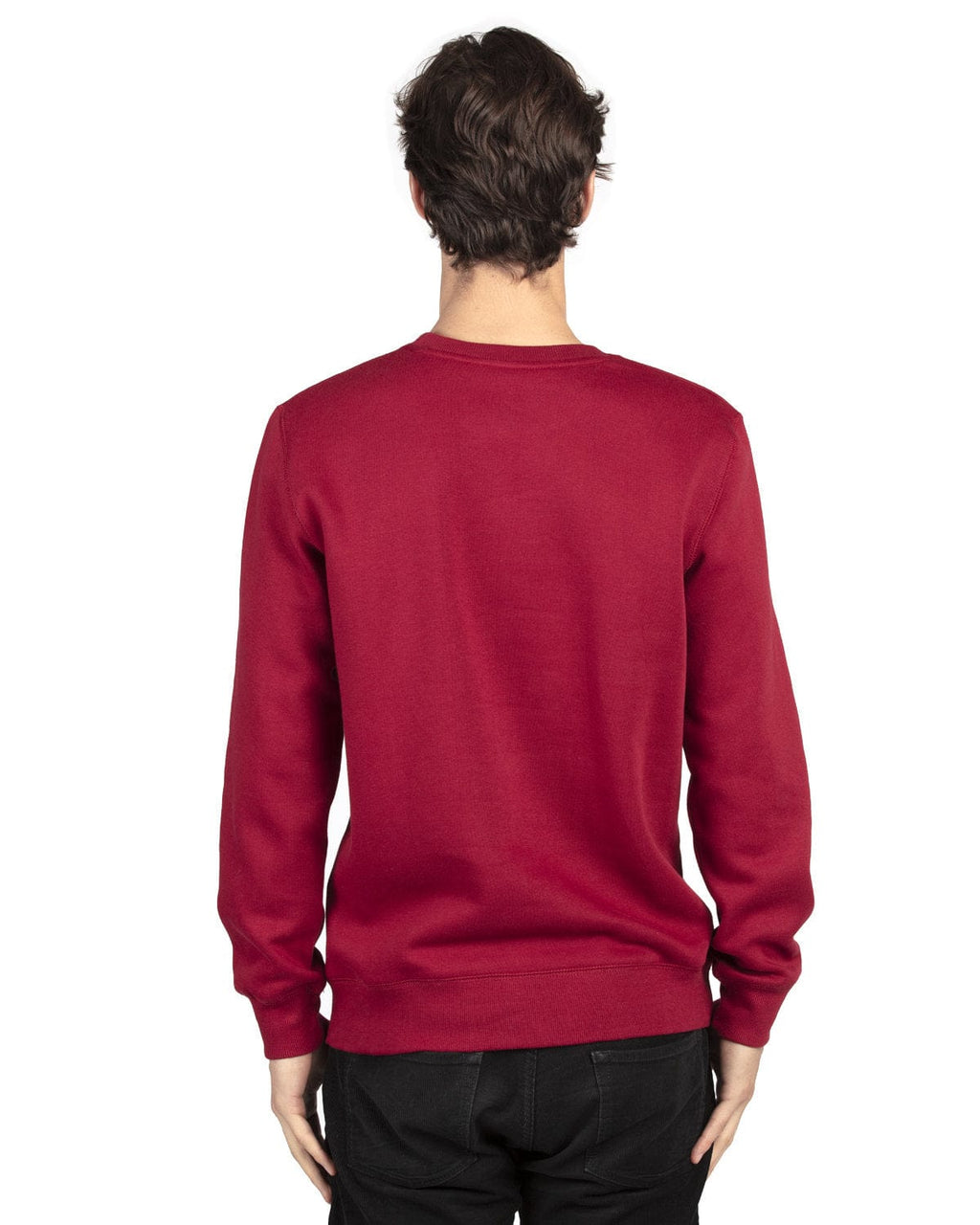 Threadfast Apparel Unisex Ultimate Crewneck Sweatshirt 320C | Burgundy - Back