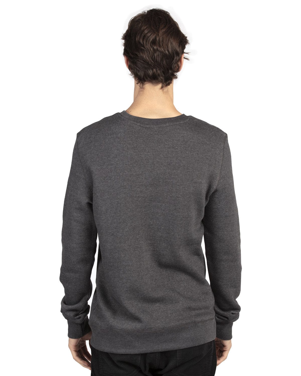 Threadfast Apparel Unisex Ultimate Crewneck Sweatshirt 320C | Charcoal Heather - Back