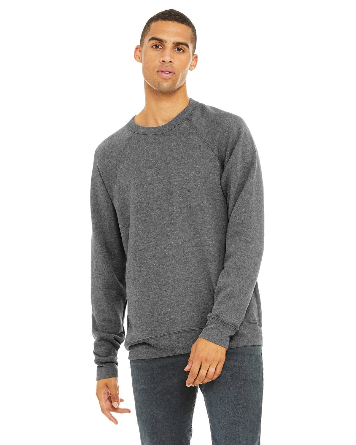 Bella+Canvas Triblend Unisex Crewneck Sweatshirt 3901 | Grey Triblend - Front