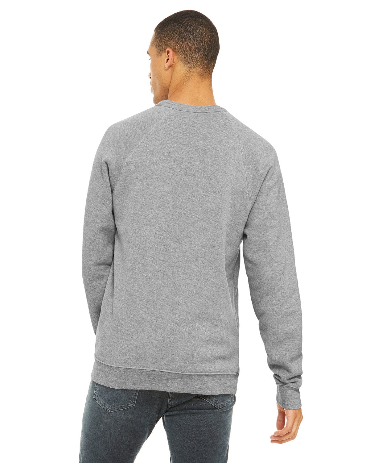 Bella+Canvas Triblend Unisex Crewneck Sweatshirt 3901 | Athletic Heather - Back