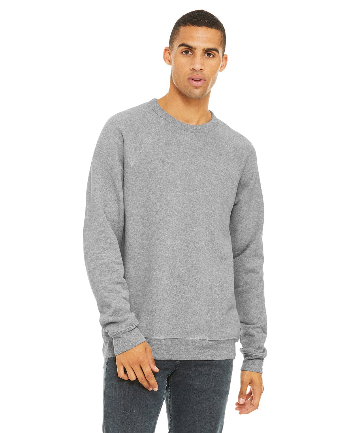 Bella+Canvas Triblend Unisex Crewneck Sweatshirt 3901 | Athletic Heather - Front