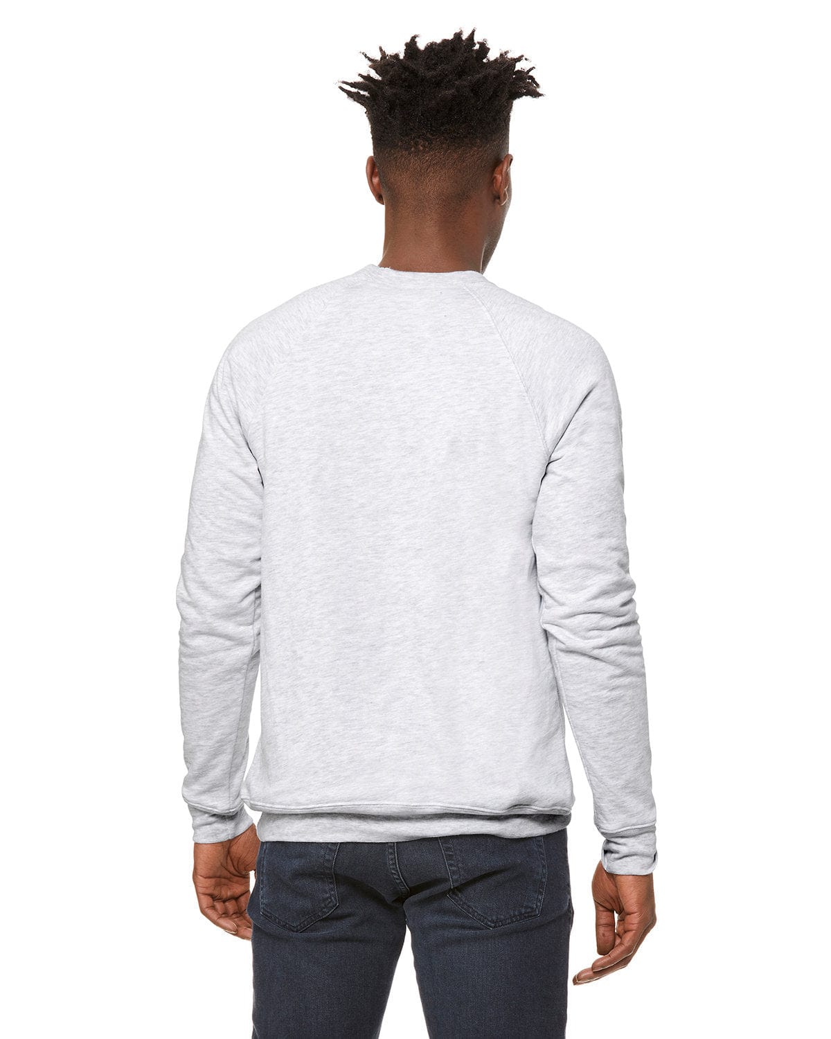 Bella+Canvas Triblend Unisex Crewneck Sweatshirt 3901 | Ash - Back