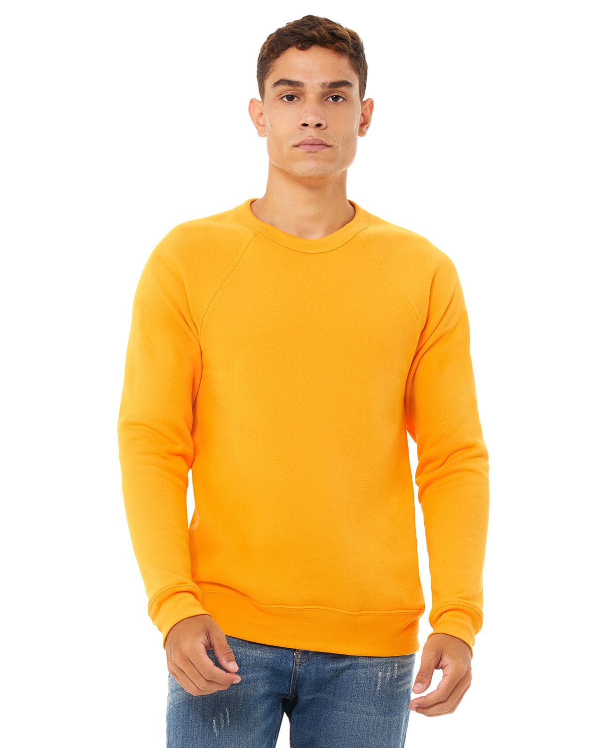 Bella+Canvas Triblend Unisex Crewneck Sweatshirt 3901 | Gold - Front