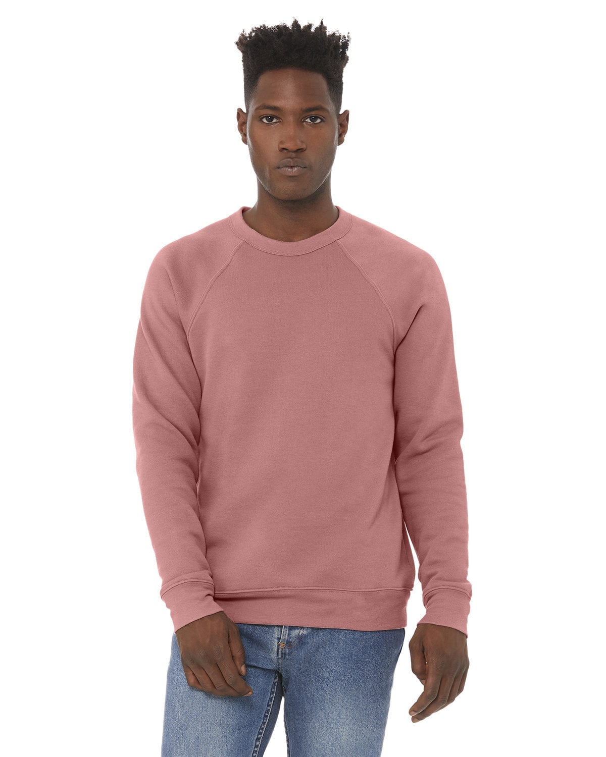 Bella+Canvas Triblend Unisex Crewneck Sweatshirt 3901 | Mauve - Front
