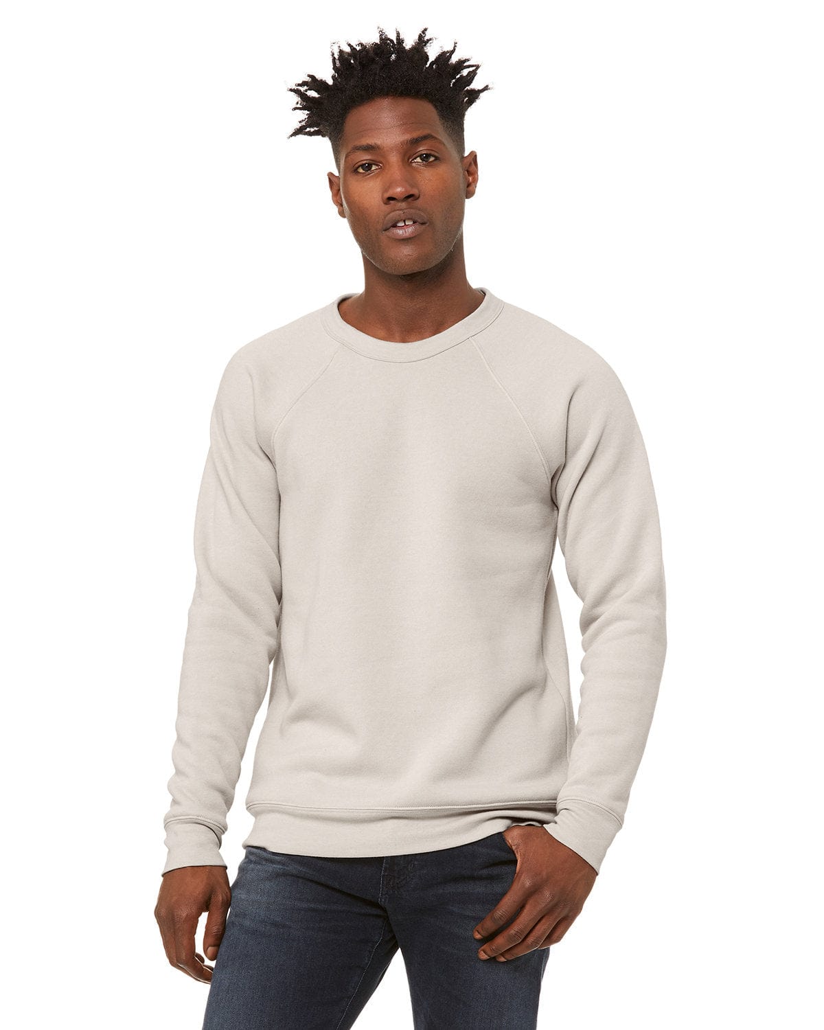 Bella+Canvas Triblend Unisex Crewneck Sweatshirt 3901 | Heather Dust - Front