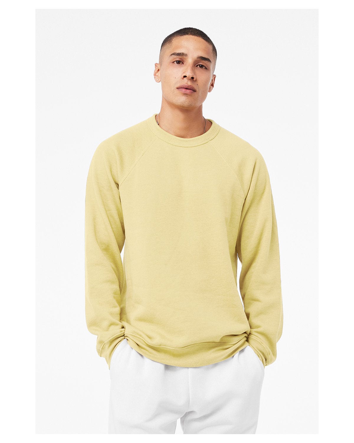 Bella+Canvas Triblend Unisex Crewneck Sweatshirt 3901 | French Vanilla - Front