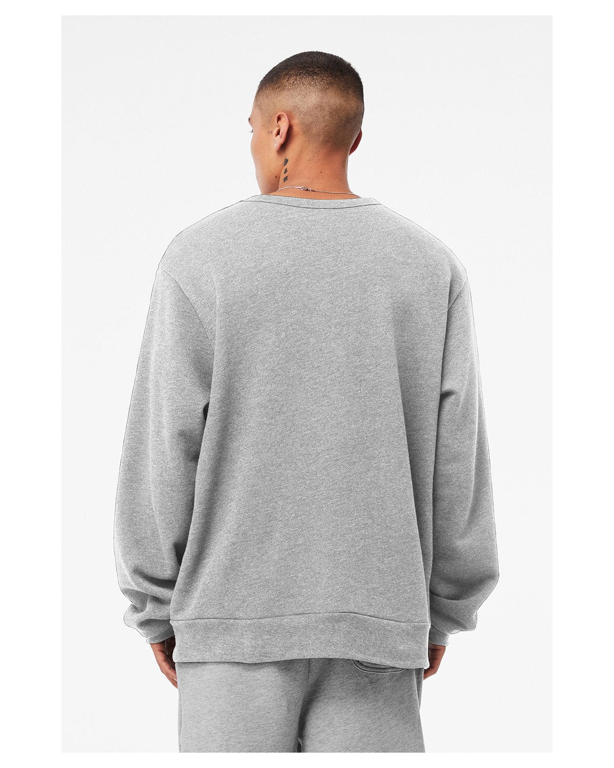 Bella+Canvas Unisex Classic Crewneck Sweatshirt 3911 | Athletic Heather - Back
