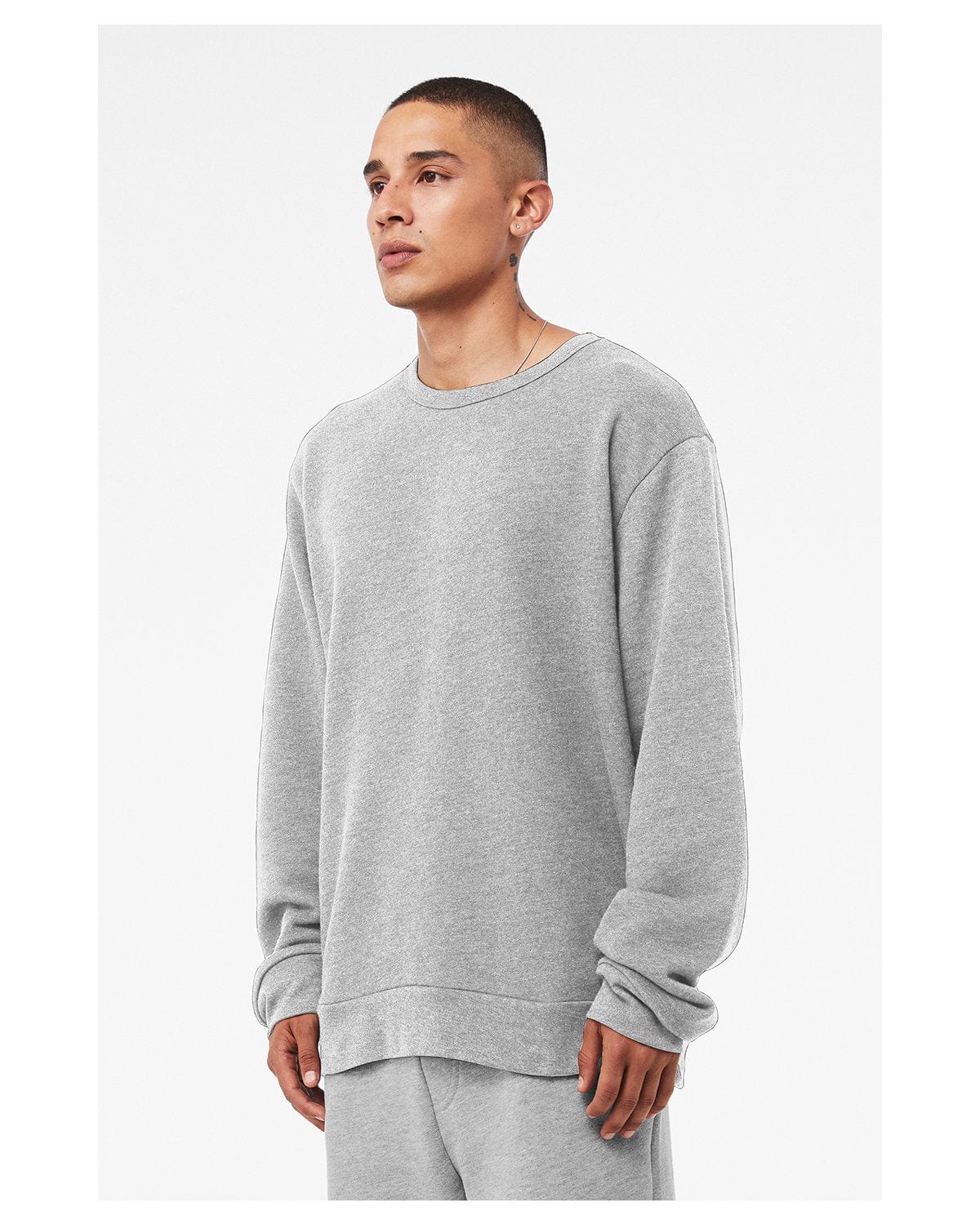 Bella+Canvas Unisex Classic Crewneck Sweatshirt 3911 | Athletic Heather - Side