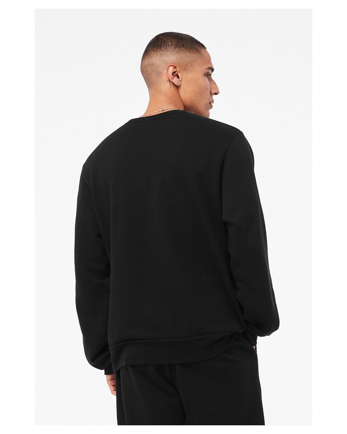 Bella+Canvas Unisex Classic Crewneck Sweatshirt 3911 | Black - Back
