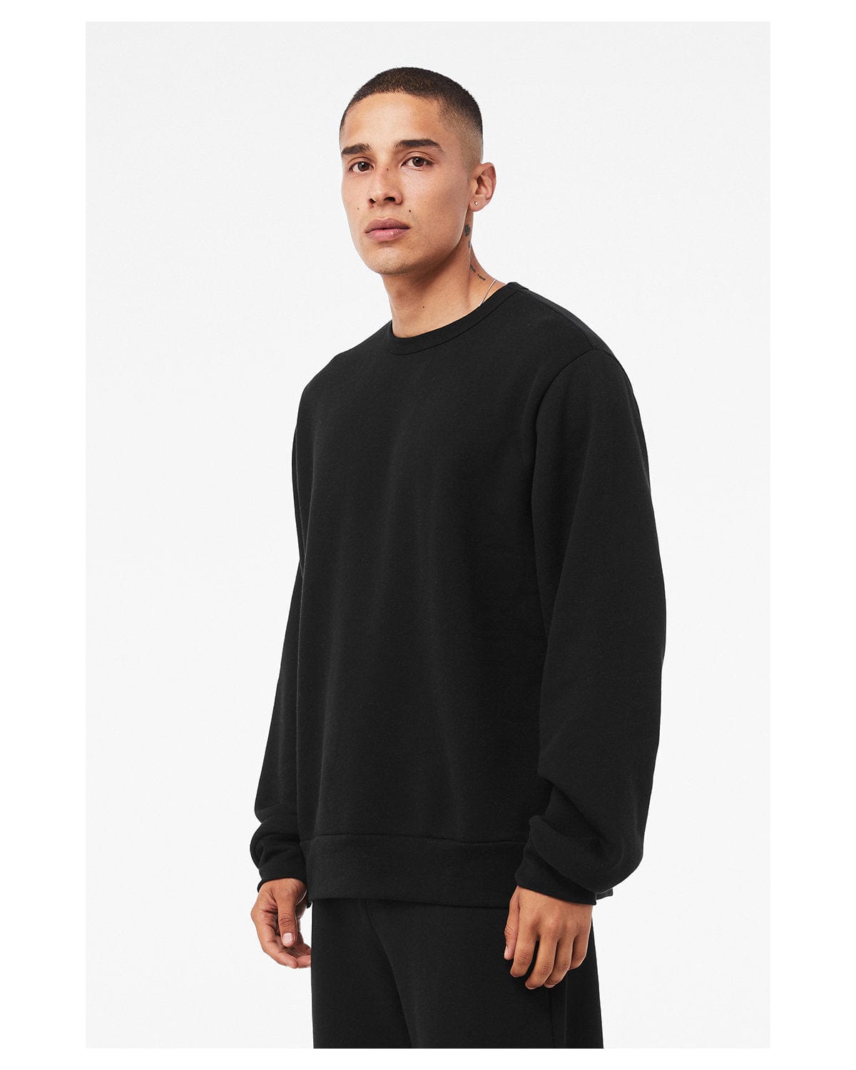 Bella+Canvas Unisex Classic Crewneck Sweatshirt 3911 | Black - Side