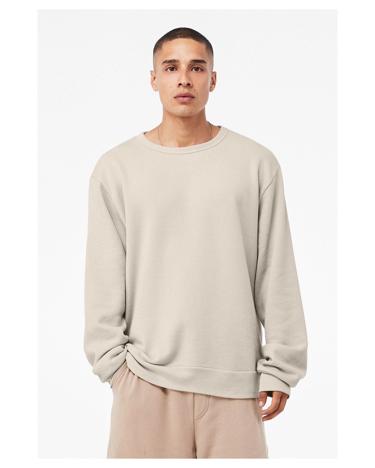 Bella+Canvas Unisex Classic Crewneck Sweatshirt 3911 | Heather Dust - Front