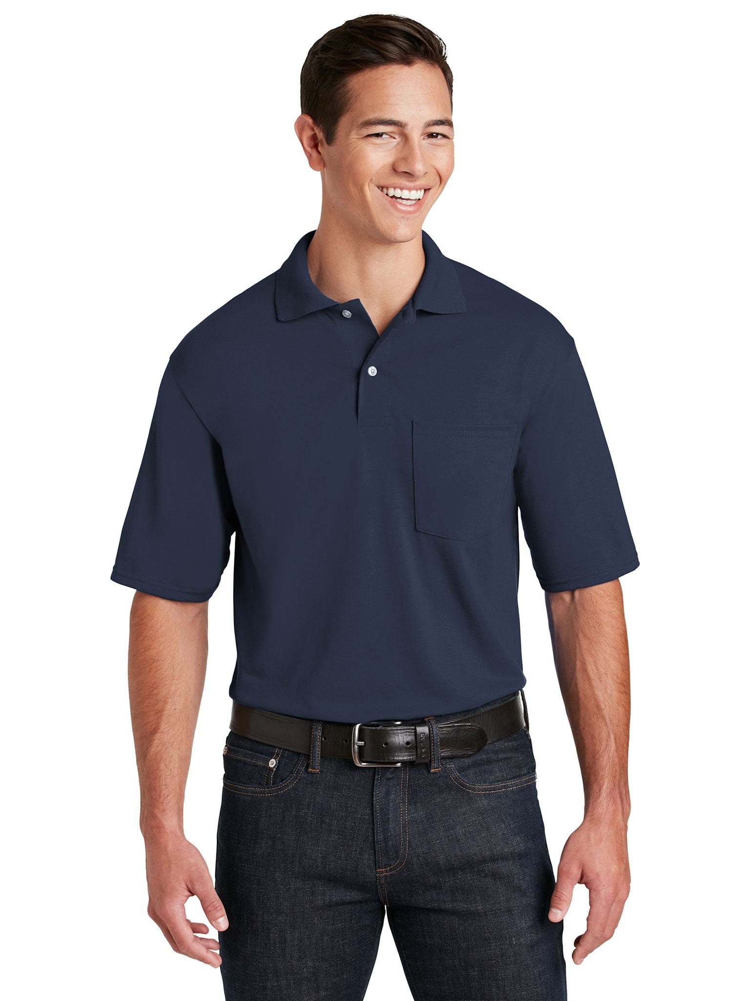 Jerzees 50/50 Jersey Knit Polo W/Pocket
