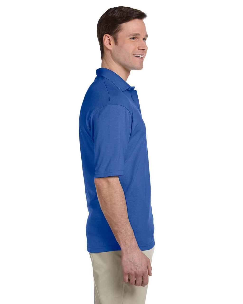 Jerzees 50/50 Jersey Knit Polo W/Pocket 436P | Royal - Side