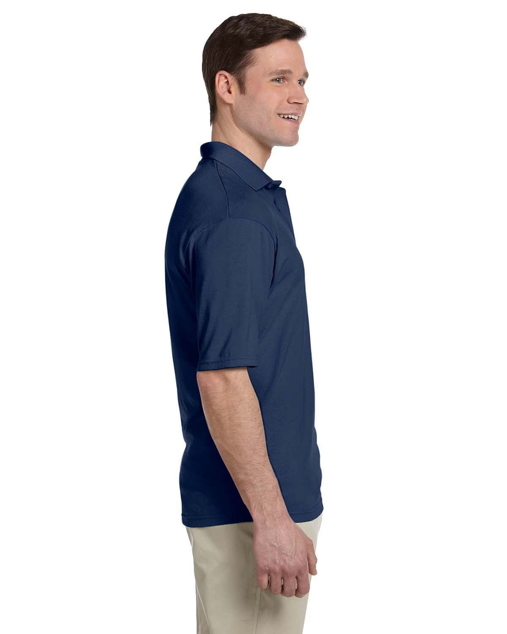 Jerzees 50/50 Jersey Knit Polo W/Pocket 436P | J Navy - Side