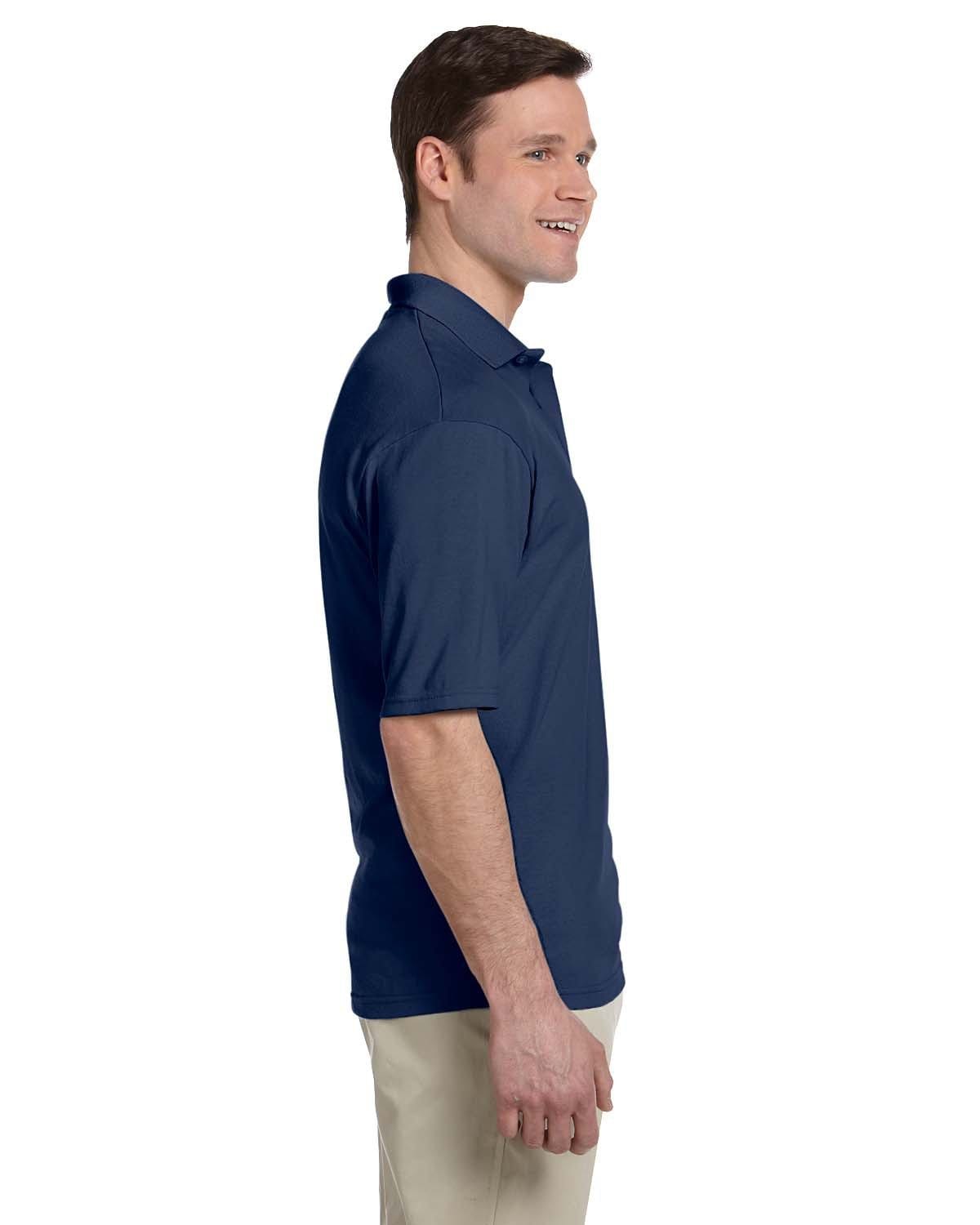 Jerzees 50/50 Jersey Knit Polo W/Pocket 436P | J Navy - Side